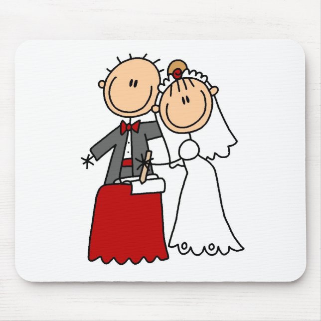Bride And Groom Mousepad (Front)