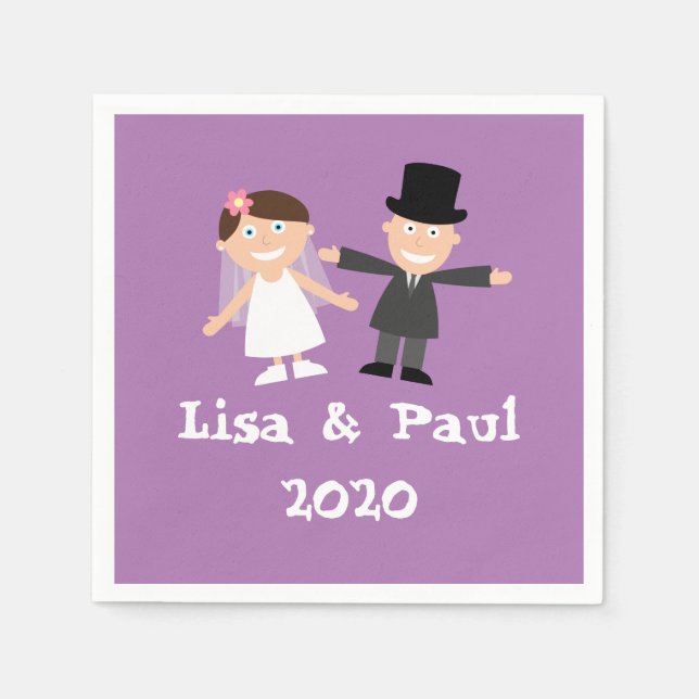 Bride and Groom Napkin (Front)