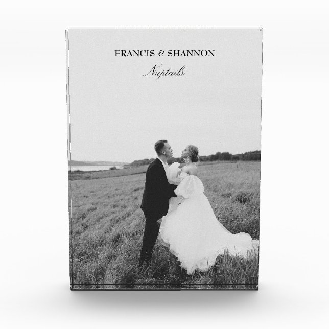 Bride and Groom Nuptails Wedding Photo Block (Front)