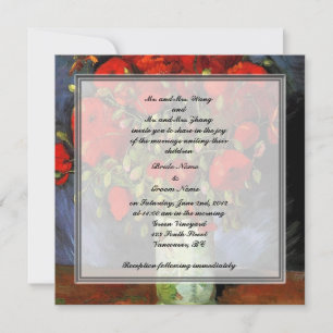 Bride and groom parents' invitation, van Gogh Invitation