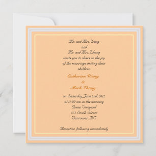 Bride and groom parents' invitation, wedding invitation