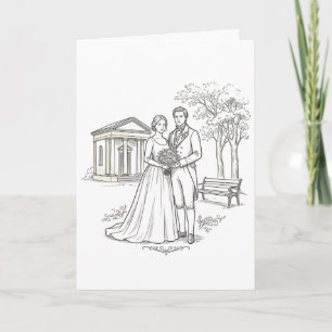 Bride and Groom Park Classical Chapel Invitation