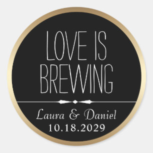 Bride and Groom Personalised Coffee Label