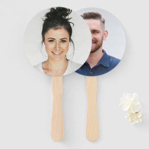 Bride and Groom Photo Him or Her Bridal Shower Hand Fan