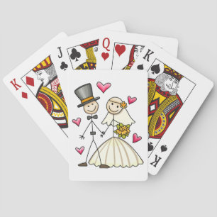 Bride and Groom Playing Cards