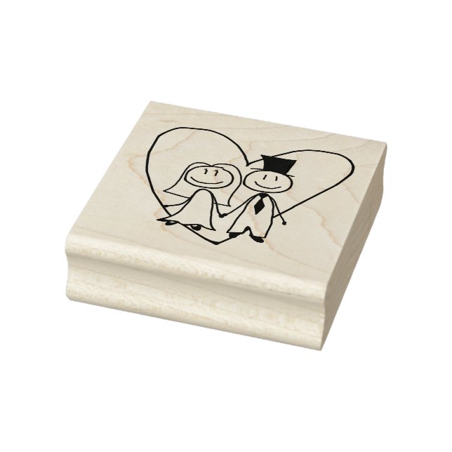 Bride and Groom Rubber Stamp (Stamp)