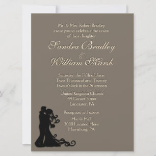 Bride and Groom Sandstone Invitation
