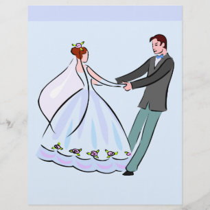 Bride and Groom Scrapbook Paper