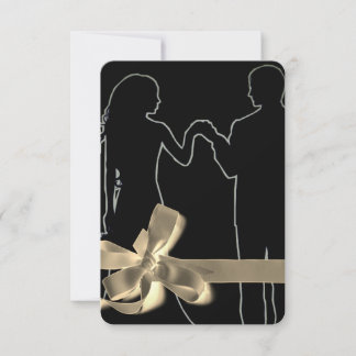 Bride and groom silhouette black Template