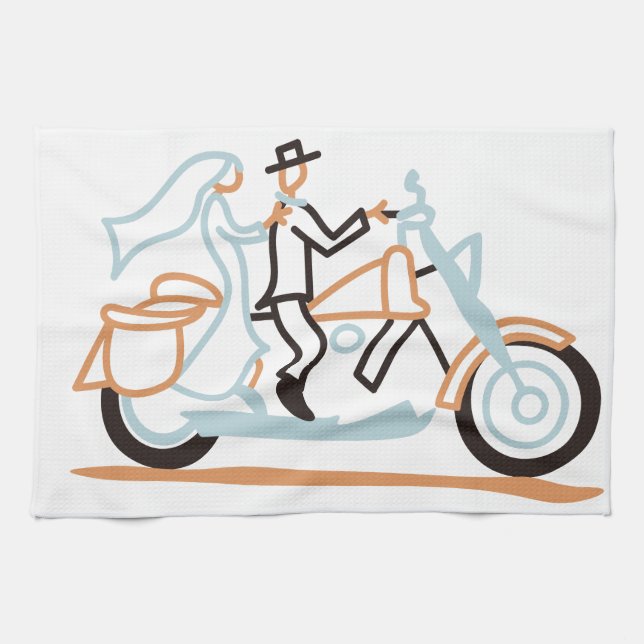 Bride and Groom Tea Towel (Horizontal)