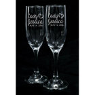 Bride and Groom Toasting Glasses Set of 2