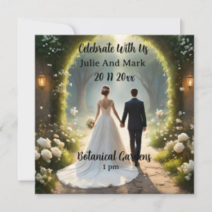 Bride And Groom Wedding Announcement, Invitation