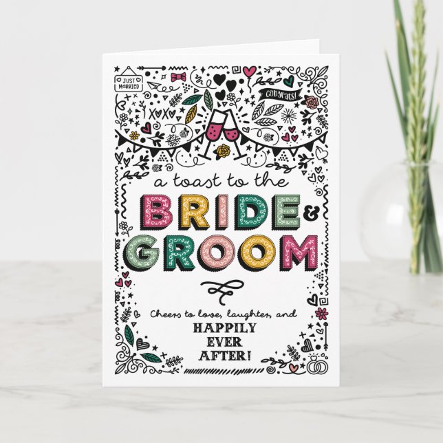 Bride and Groom Wedding Card (Front)
