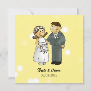 Bride and Groom Wedding Celebration Thank You Card
