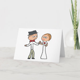 Bride and Groom Wedding Day Card