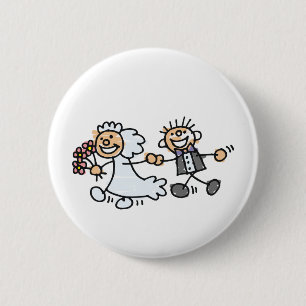 Bride And Groom Wedding Elope Elopement 6 Cm Round Badge