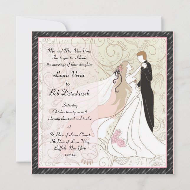 Bride and Groom Wedding Invitation (Front)