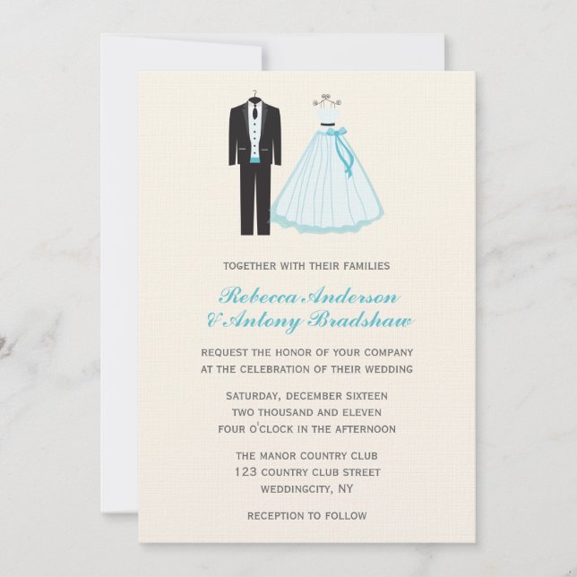 Bride and Groom Wedding Invitation (Front)