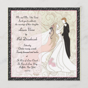 Bride and Groom Wedding Invitation