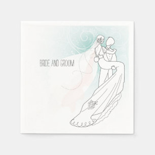 Bride and Groom Wedding Napkin