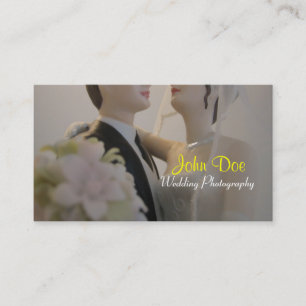 Bride and groom wedding photography business card