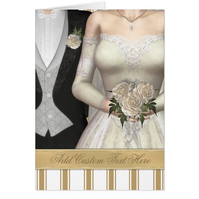 Bride and Groom (white) Wedding (Front)