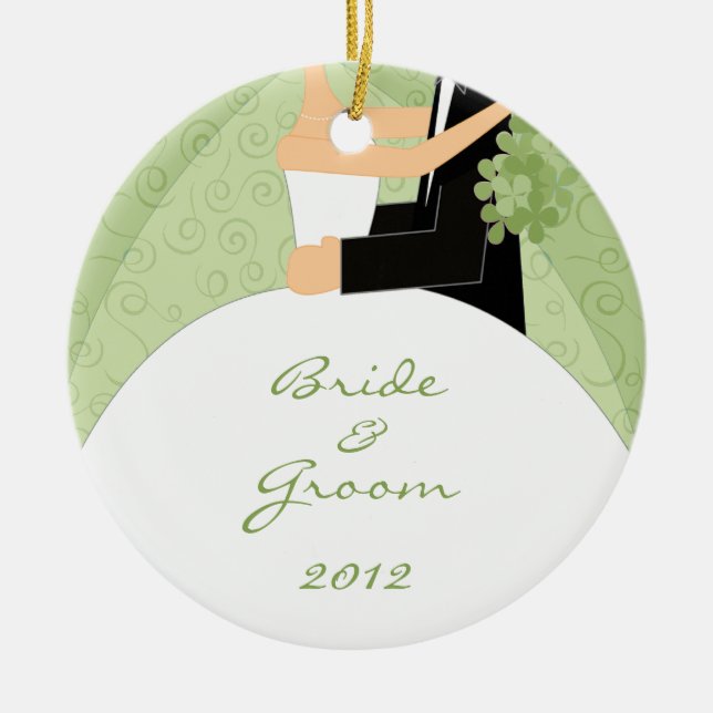 Bride and Groom's First Christmas Ornament (Front)