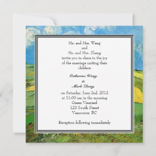 bride and groom's parents wedding invitation