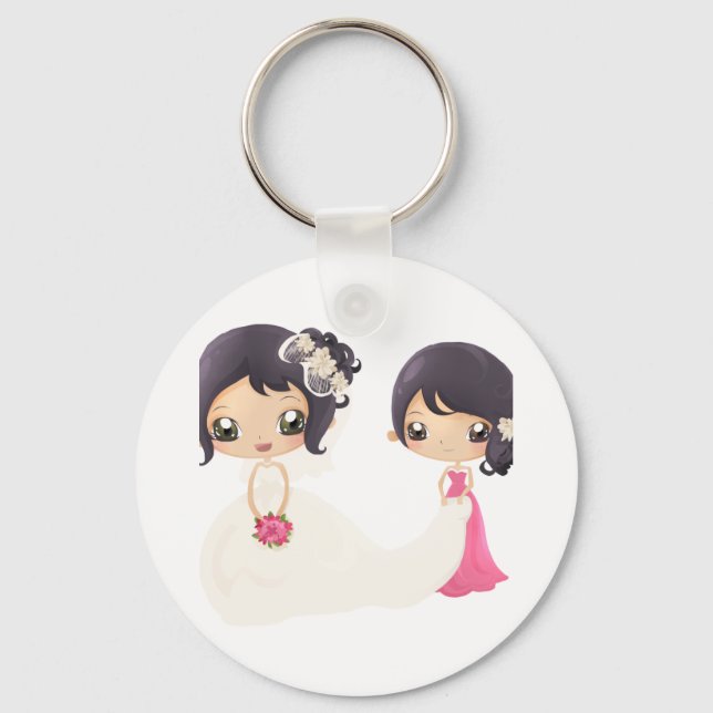 Bride and Maid of Honour Key Ring (Front)