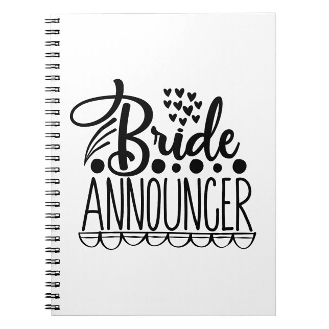Bride Announcer Notebook (Front)