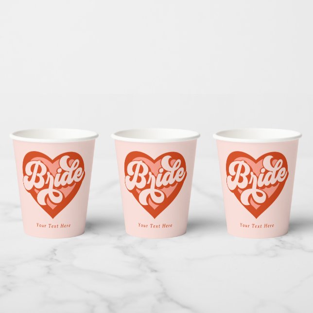 Bride Babe Custom Name Paper cup (Multi)