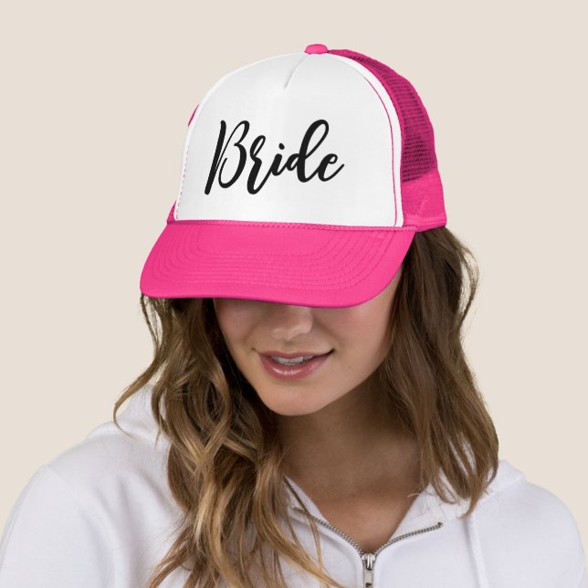 Bride Bachelorette Gift, Bride Hen Party Present Trucker Hat (In Situ)