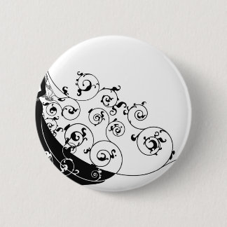 Bride beautiful wedding dress pattern background 6 cm round badge