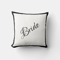Bride Black Script Chic Wedding