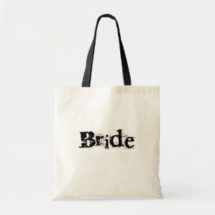 Bride Black Text Tote Bag