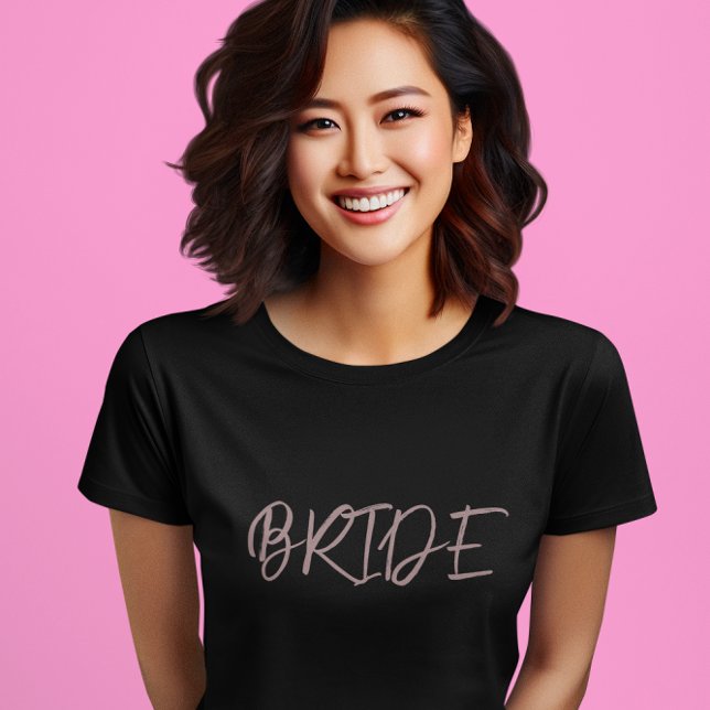 Bride Black Wedding T-Shirt (Creator Uploaded)
