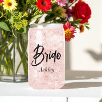 Bride Black White Script Wedding
