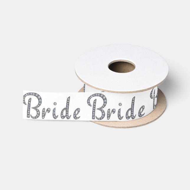 Bride bling ribbon satin ribbon (Spool)