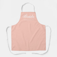 Bride Blush Pink Coral Script Kitchen
