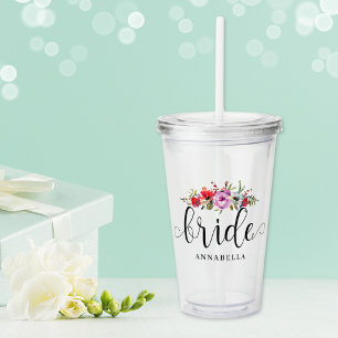 Bride Bouquet Acrylic Tumbler