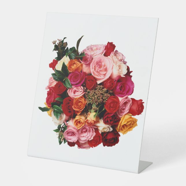 Bride Bouquet  Pedestal Sign (Front)