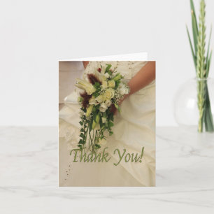 Bride & Bouquet Wedding Thank you Card