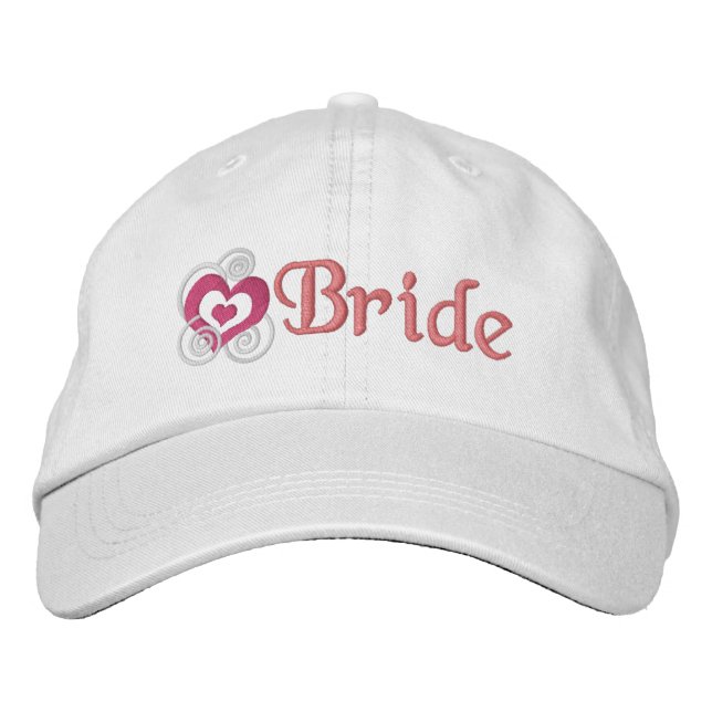 Bride Bridal Embroidery Embroidered Hat (Front)