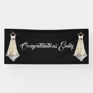 Bride Bridal Shower Wedding Dress Party Customise Banner