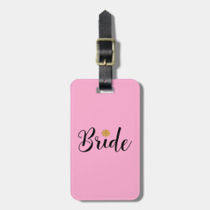 Bride Bridal Shower Wedding Elegant Luggage Tag