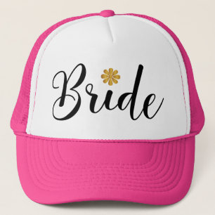 Bride Bridal Shower Wedding Elegant Trucker Hat