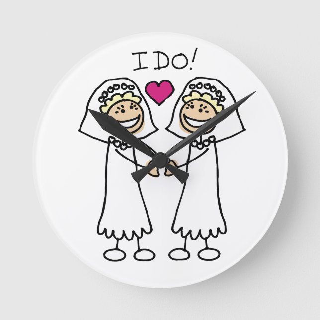 Bride-Bride I Do Round Clock (Front)