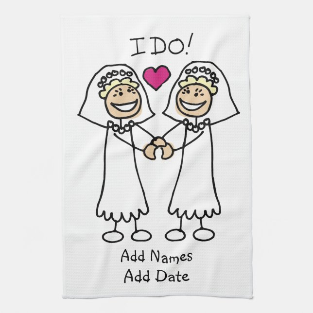 Bride-Bride I Do Tea Towel (Vertical)