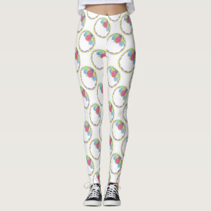 Bride Bridesmaid Bridal Wedding Cake Print Legging