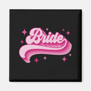 Bride Bridesmaid Retro Wedding Bridal Party Bachel Magnet